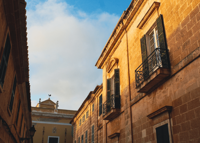 Fachada típica de menorca